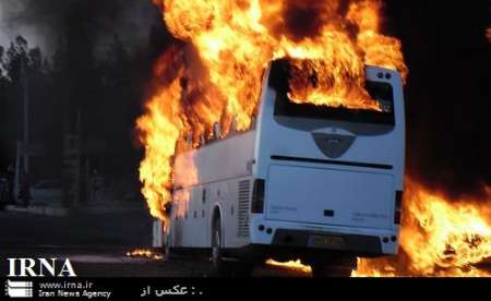 Ø¢ØªØ´ Ø³ÙˆØ²ÛŒ Ø§ØªÙˆØ¨ÙˆØ³ Ø§Ø³Ú©Ø§Ù†ÛŒØ§ 10 Ù…Ø¬Ø±ÙˆØ­ Ø¨Ø±Ø¬Ø§ Ú¯Ø°Ø§Ø´Øª